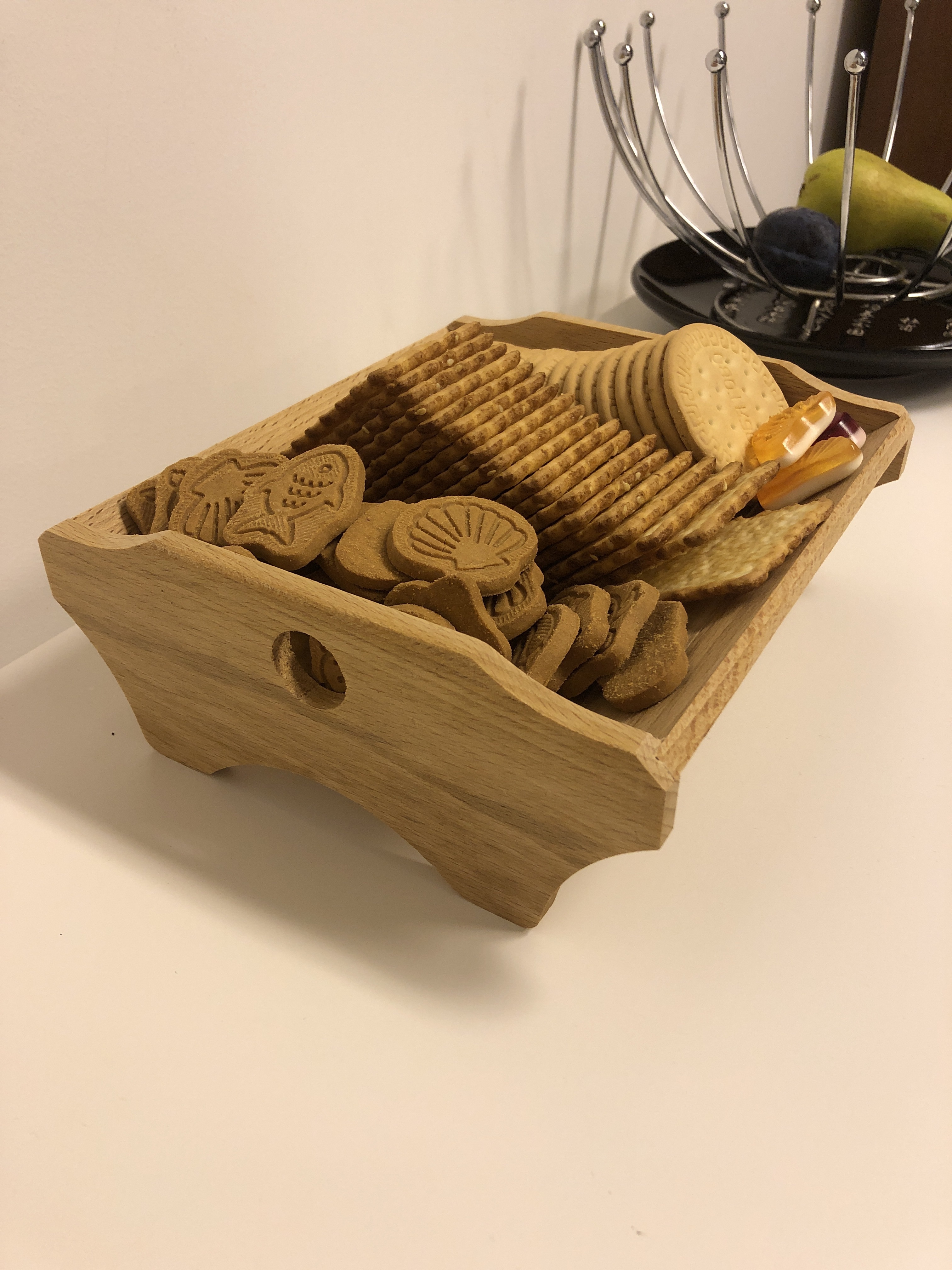 Фотография покупателя товара Корзинка для хлеба деревянная «Хозяюшка» большая, бук, 30,5×21×7,6 см - Фото 4