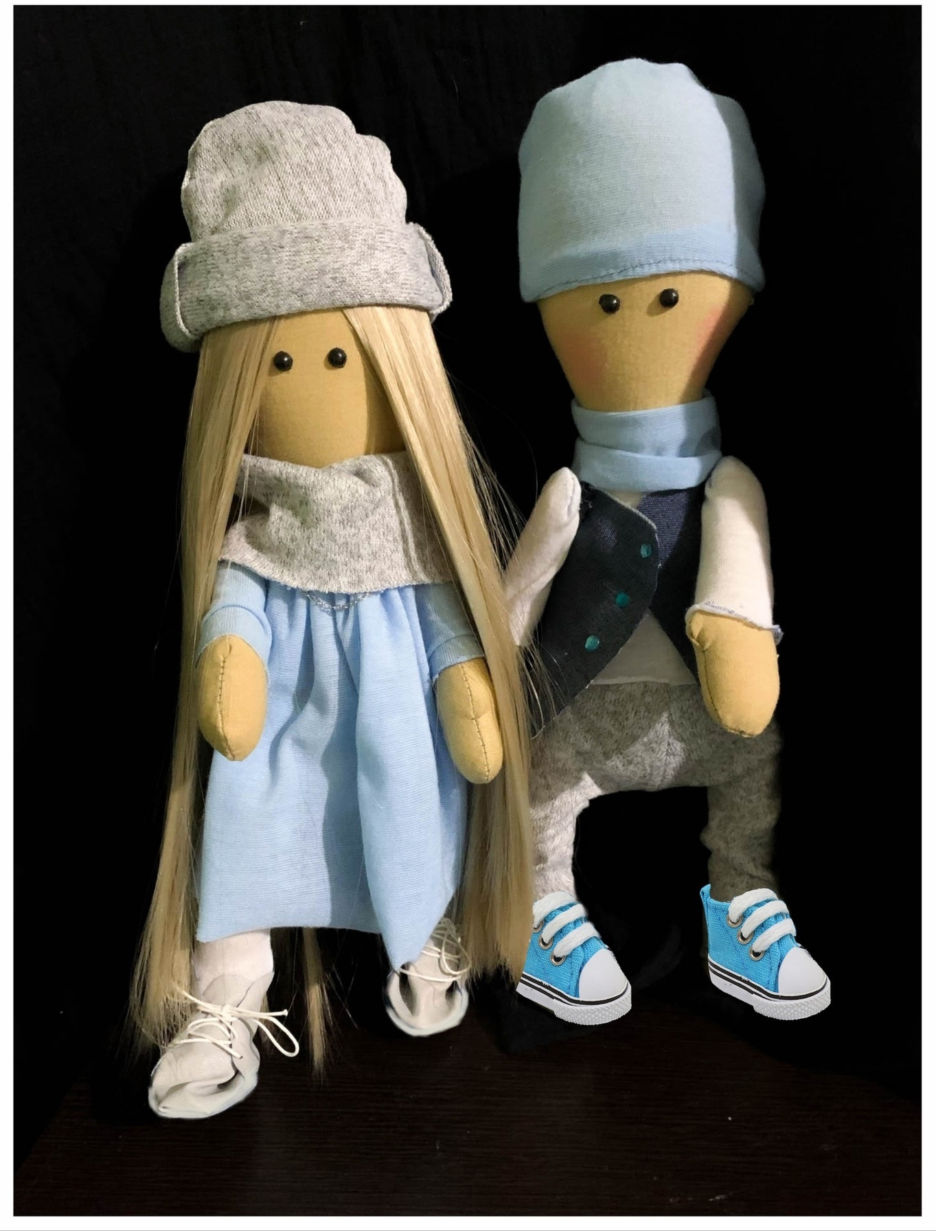 Фотография покупателя товара Набор для шитья. Интерьерные куклы «Ник и Нати», 30 см - Фото 3
