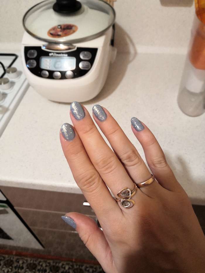Фотография покупателя товара Гель-лак для ногтей "Горный хрусталь", трёхфазный LED/UV, 10мл, цвет 001 серебристый - Фото 11
