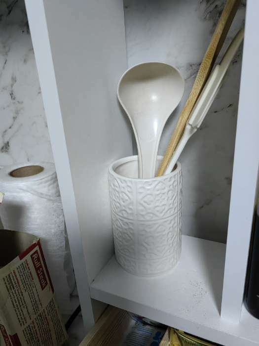 Фотография покупателя товара Набор 3 предмета: лопатка прямая, лопатка с прорезями, ложка, 30x6 см, бамбук - Фото 1