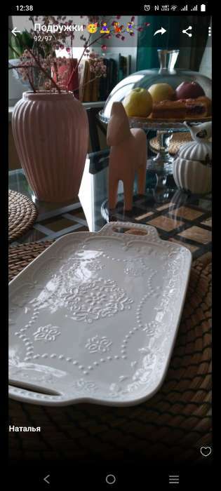 Фотография покупателя товара Блюдо керамическое «Сьюзен», 29,5×17,5 см, цвет белый