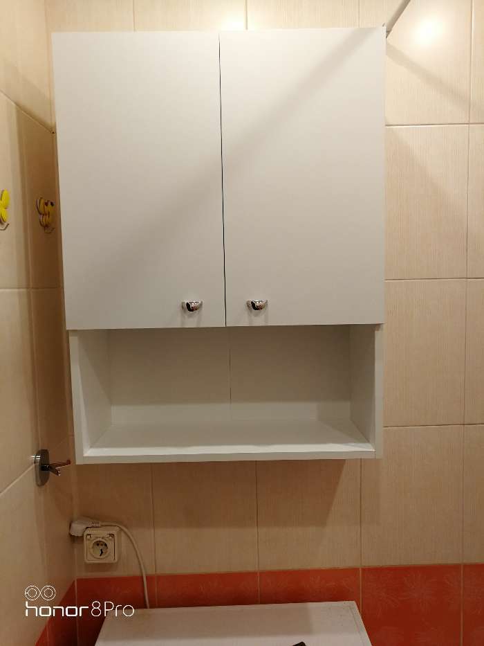 Фотография покупателя товара Шкаф для ванной комнаты "Вега 6004" белый, 60 х 24 х 80 см