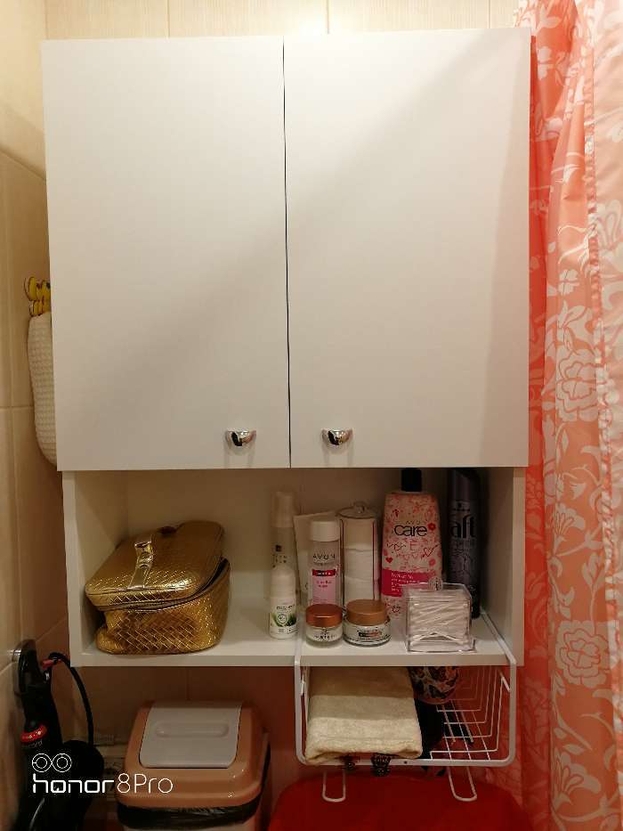 Фотография покупателя товара Шкаф для ванной комнаты "Вега 6004" белый, 60 х 24 х 80 см - Фото 10