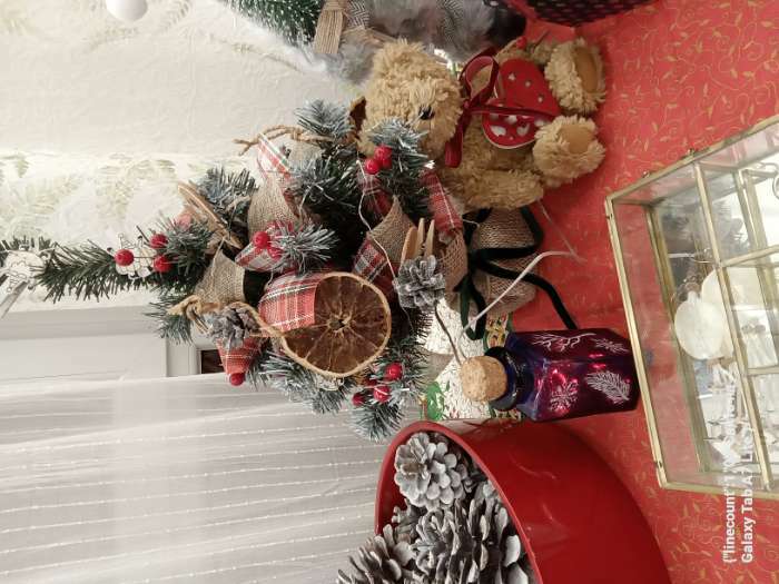 Фотография покупателя товара Наклейка для окон «Новогодние украшения», многоразовая, 33 × 50 см - Фото 1