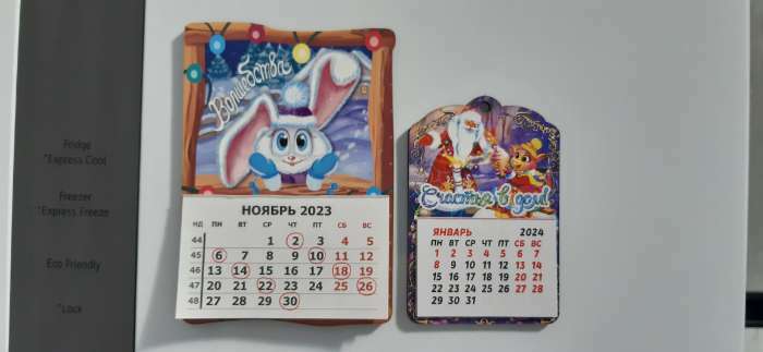 Фотография покупателя товара Магнит новогодний календарь "Символ года 2024. Счастья в дом!", 12 месяцев - Фото 1