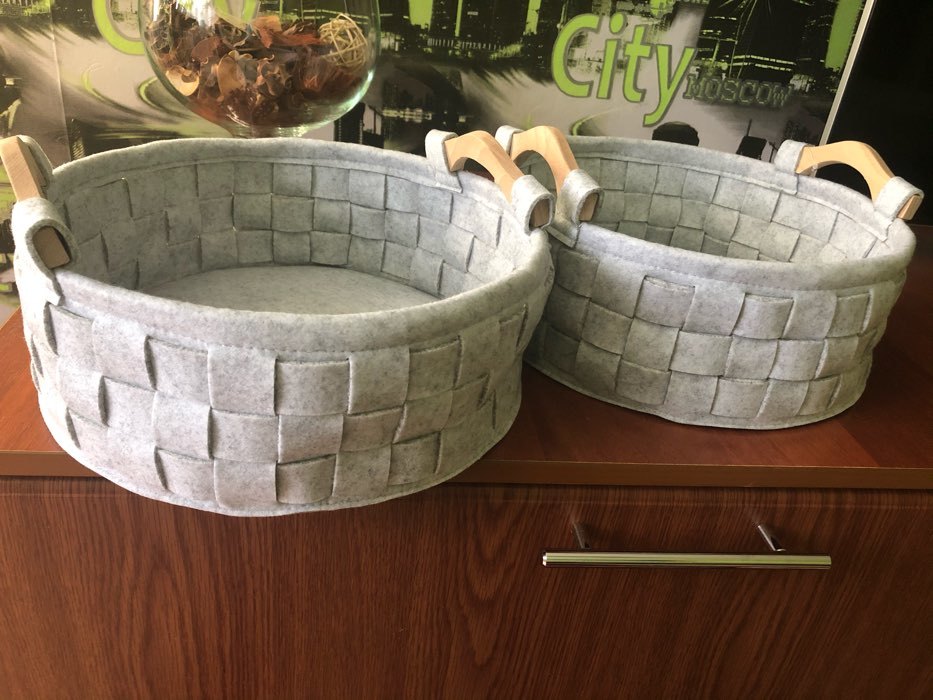 Фотография покупателя товара Корзина для хранения Доляна «Нафаня», 26×26×14 см, цвет серый - Фото 3