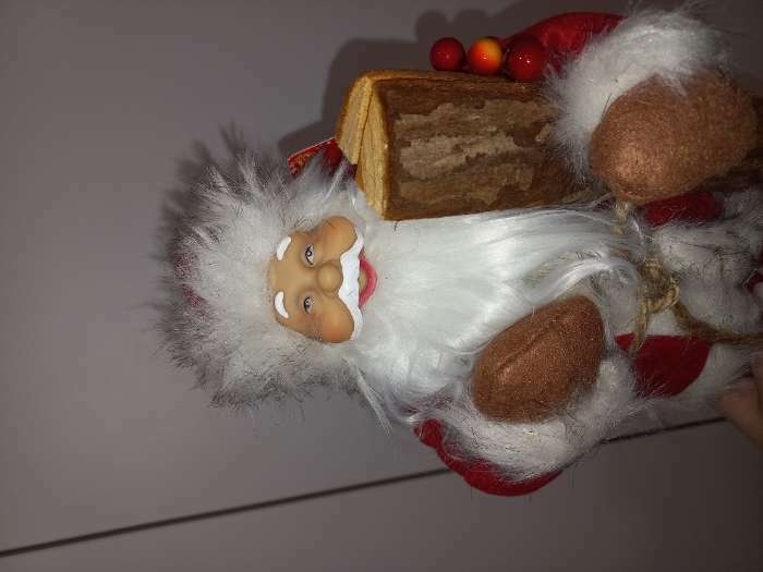 Фотография покупателя товара Дед Мороз  "В красной шубке, с брёвнышком" 29 см - Фото 4