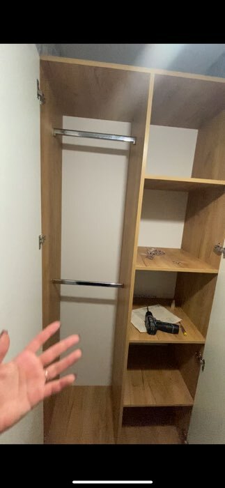 Фотография покупателя товара Шкаф прямой двухстворчатый «Лайт», 900×480×2052 мм, цвет белый/дуб золотой - Фото 42