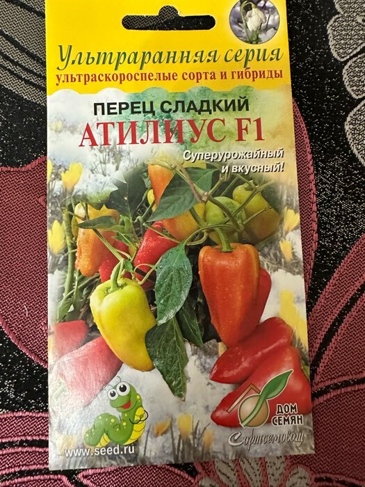 Фотография покупателя товара Семена Перец сладкий "Атилиус",  F1, 5 шт - Фото 2
