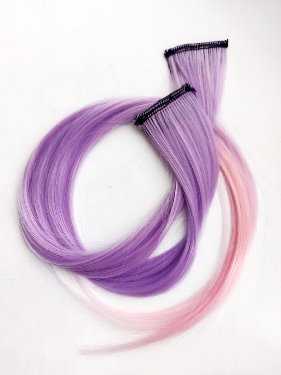 Фотография покупателя товара Прядь для волос фиолетовая, 40 см - Фото 1