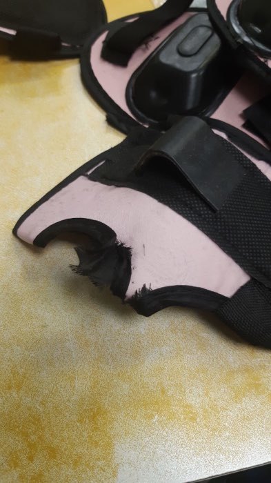 Фотография покупателя товара Защита роликовая ONLYTOP, р. S, цвет розовый - Фото 1