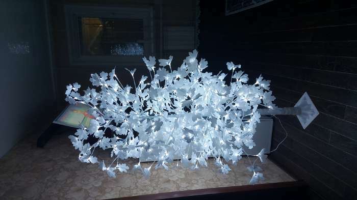Фотография покупателя товара Светодиодное дерево «Клён белый» 1.8 м, 350 LED, постоянное свечение, 220 В, свечение белое - Фото 1