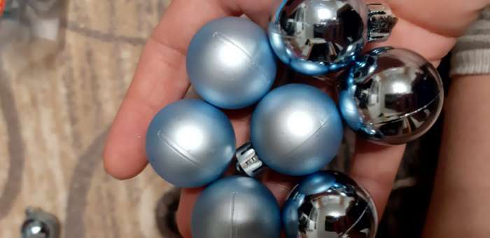 Фотография покупателя товара Набор шаров пластик d-3 см, 16 шт "Камея" голубой - Фото 8