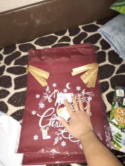 Фотография покупателя товара Мешок подарочный новогодний «Новогоднее чудо», 30×45 см - Фото 3