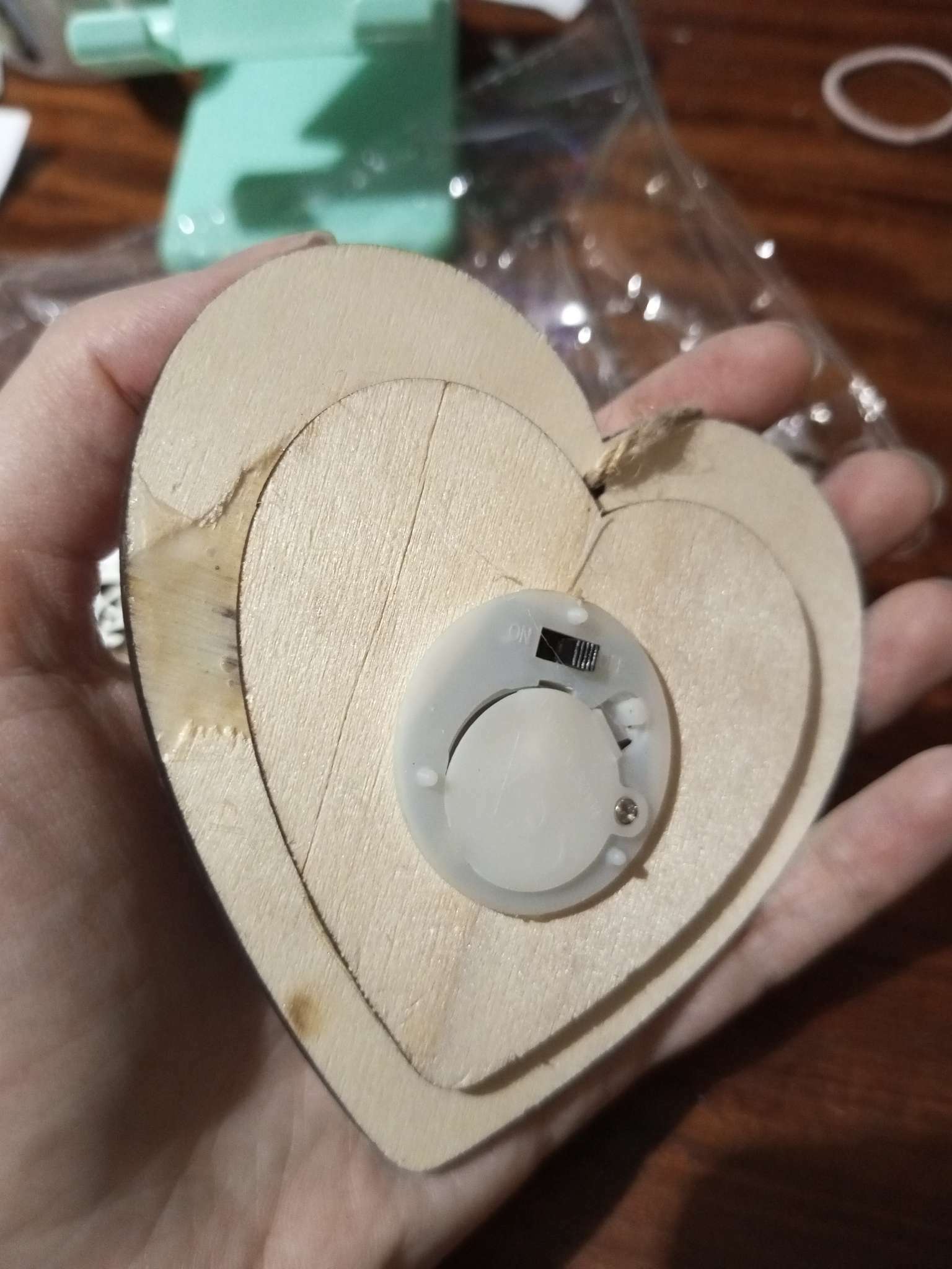 Фотография покупателя товара Ёлочная игрушка «Сердце с оленем», от батареек, свечение тёплое белое - Фото 1