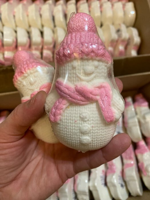 Фотография покупателя товара Бомбочка для ванн «Снеговик» кофе с корицей, 100 г - Фото 2