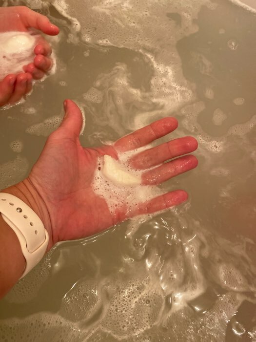 Фотография покупателя товара Бомбочка для ванн «Снеговик» кофе с корицей, 100 г - Фото 4