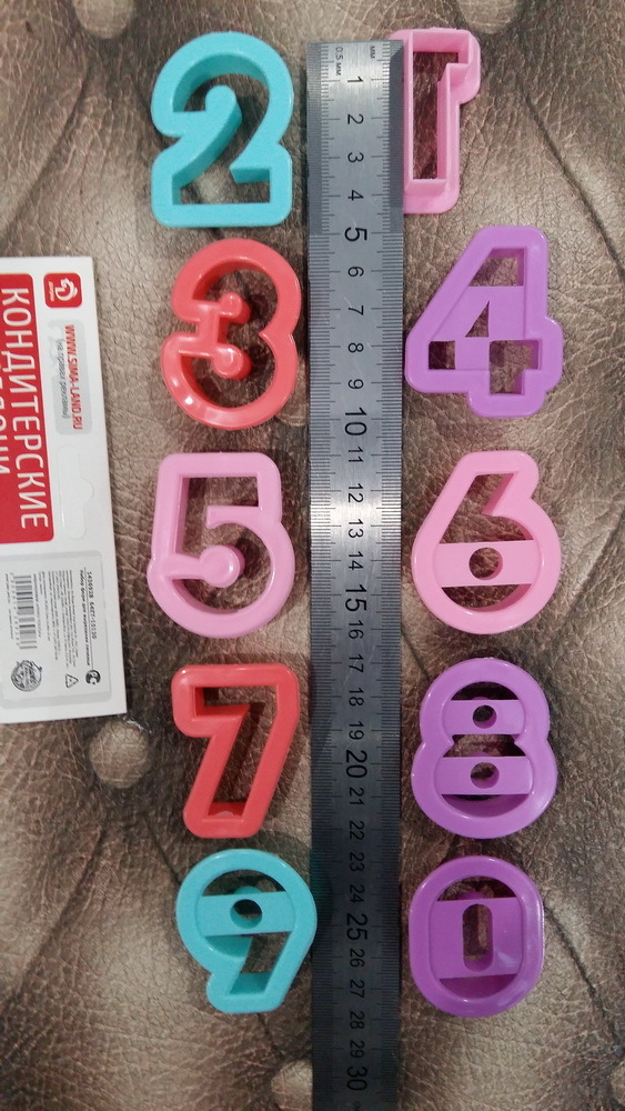 Фотография покупателя товара Набор форм для вырезания печенья Доляна «Цифры», 10 шт, цвет МИКС - Фото 2