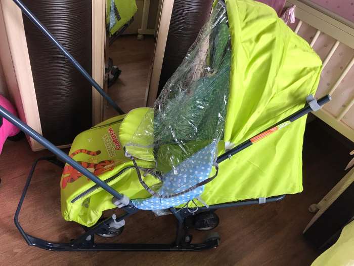 Фотография покупателя товара Санки коляска «Disney-baby 1. Тигруля», цвет лимонный