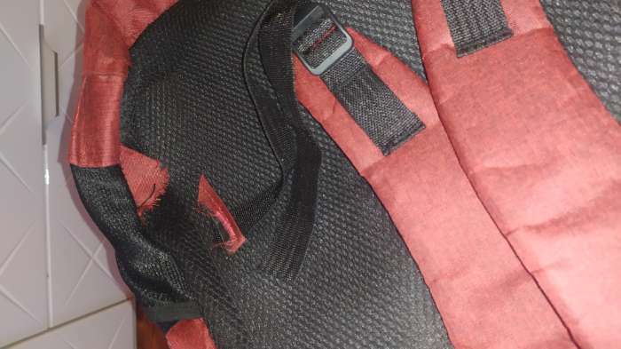 Фотография покупателя товара Рюкзак мужской на молнии, 2 наружных кармана, цвет красный - Фото 2