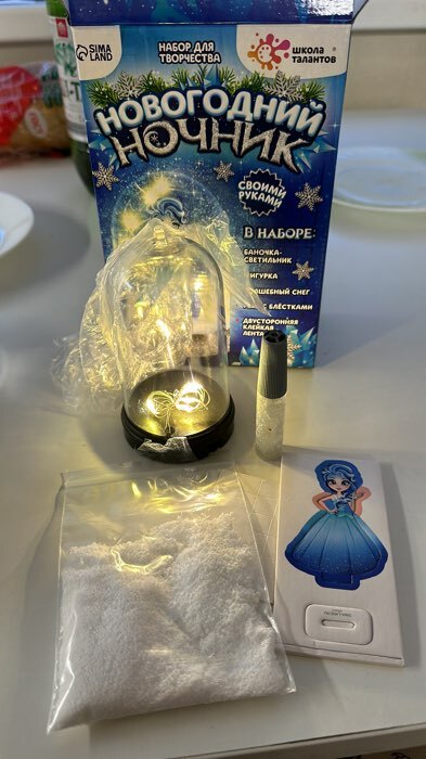 Фотография покупателя товара Набор для творчества «Новогодний ночник своими руками: принцесса» - Фото 1