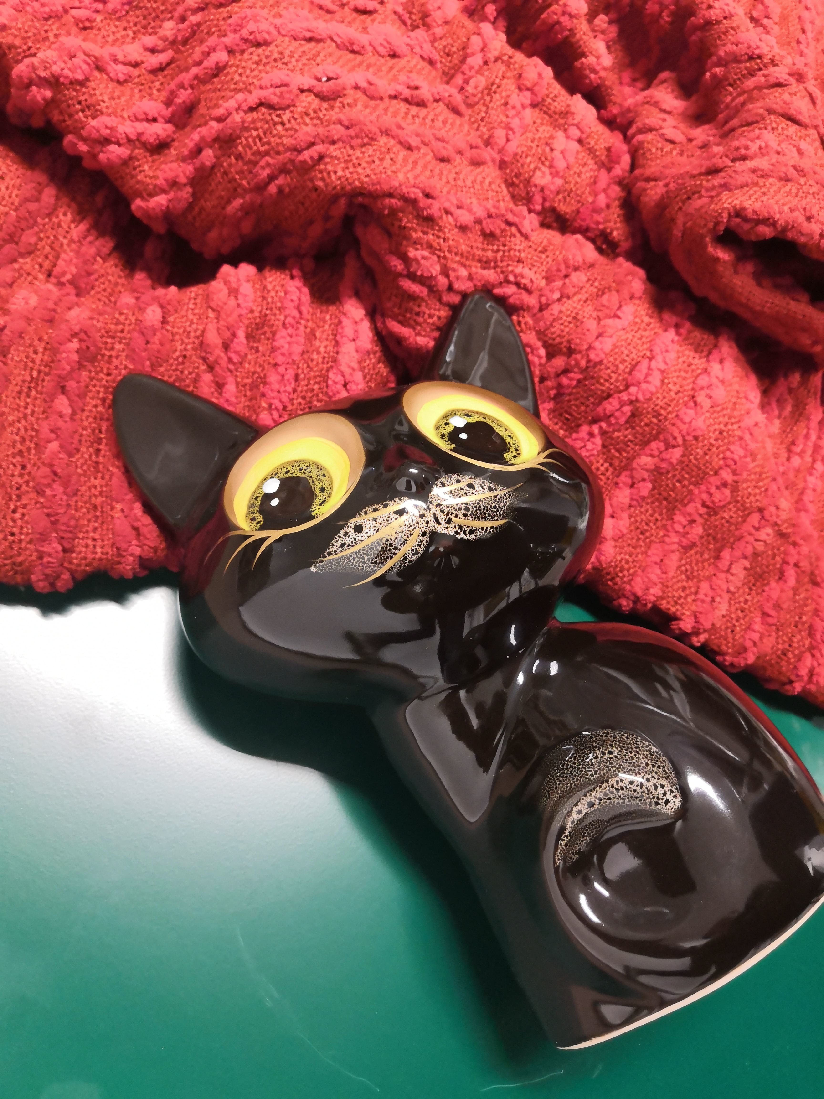 Фотография покупателя товара Копилка "Лунатик", чёрная, покрытие глазурь, керамика, 25 см, микс - Фото 15