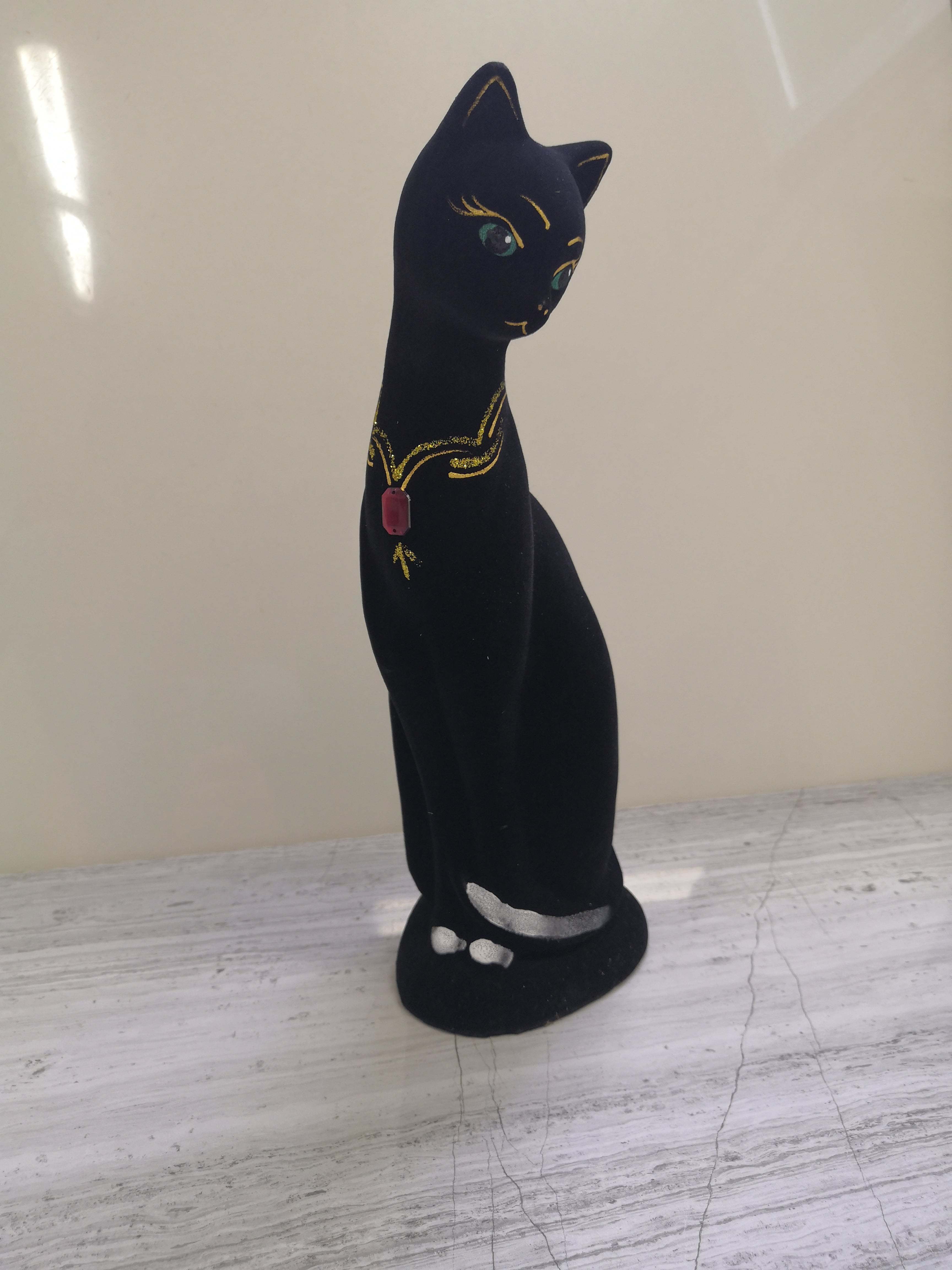 Фотография покупателя товара Копилка "Кошка Ася", покрытие флок, чёрная, 30 см