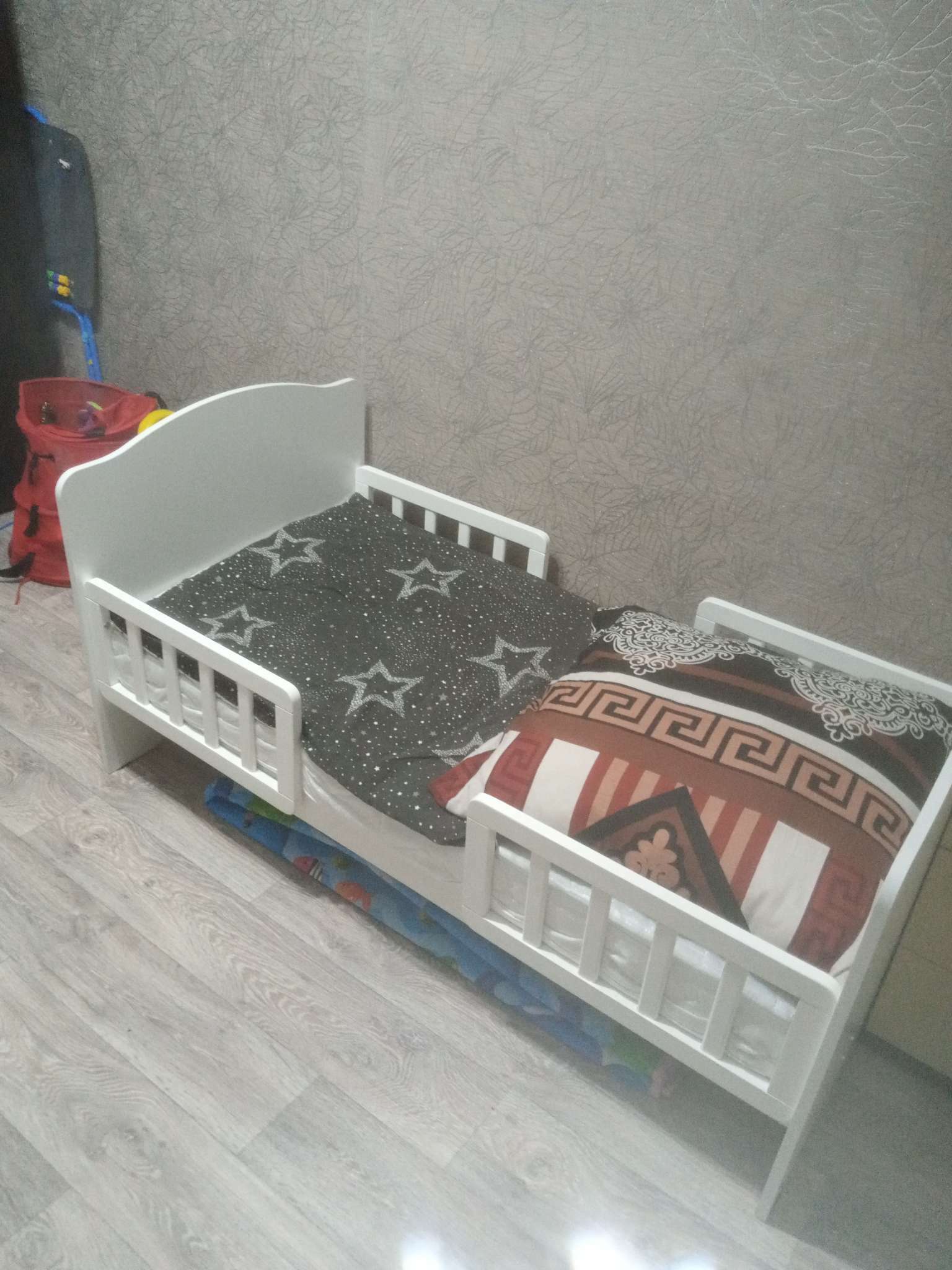 Фотография покупателя товара Кровать детская Классика, спальное место 1400х700, цвет белый - Фото 1