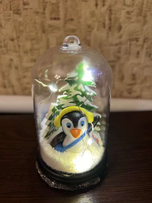 Фотография покупателя товара Набор для творчества «Новогодний ночник», пингвинёнок - Фото 1