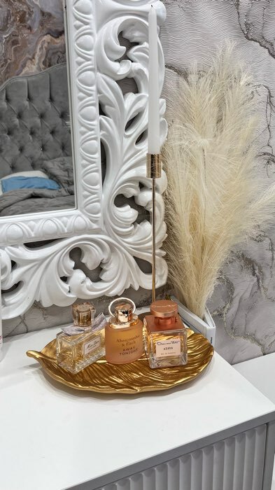 Фотография покупателя товара Блюдо для фруктов Доляна «Золотой лист», 30×18×2 см, белое - Фото 2