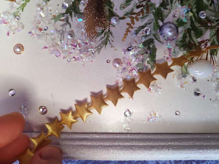 Фотография покупателя товара Лента фигурная «Звёзды», 15 мм, 9 ± 0,5 м, цвет золотой - Фото 1