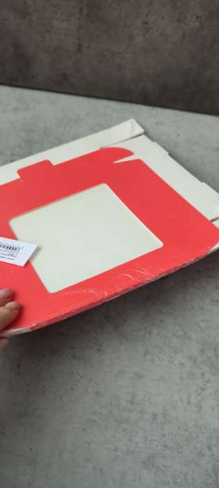 Фотография покупателя товара Коробка самосборная, с окном, красная, 16 х 16 х 3 см - Фото 9