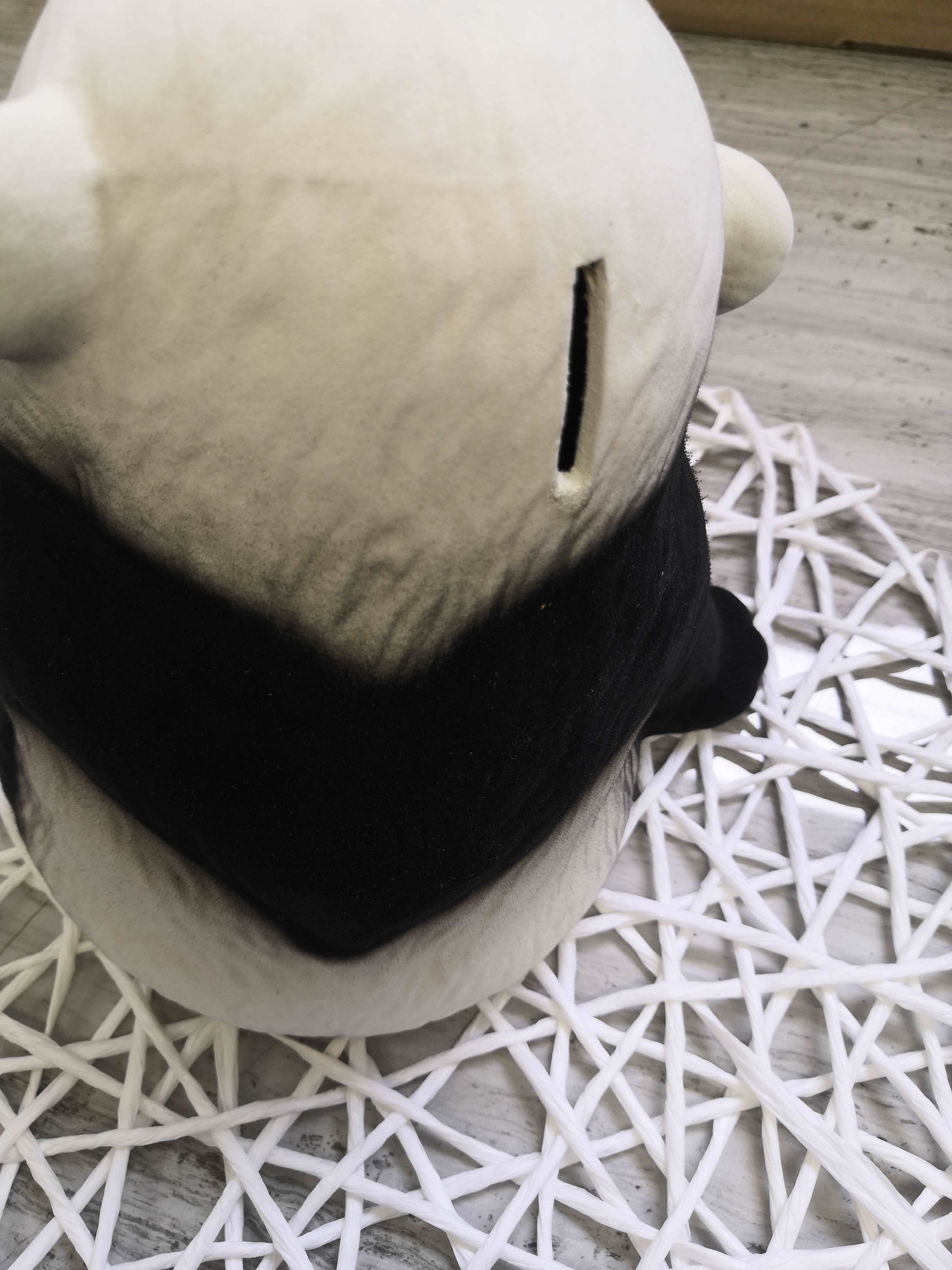 Фотография покупателя товара Копилка "Панда", флок, чёрный цвет, 19 см