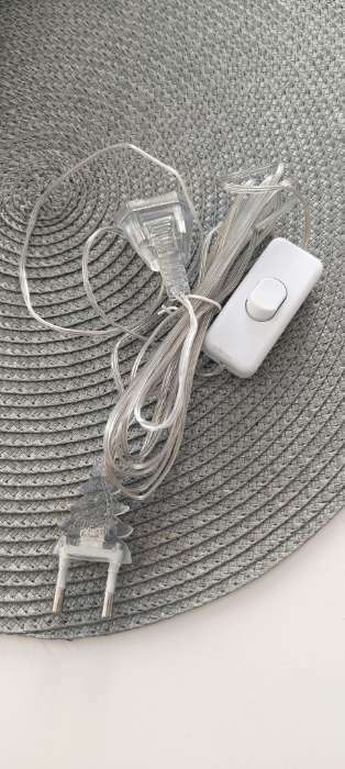 Фотография покупателя товара Удлинитель для комнатных гирлянд с выключателем, 3 м, прозрачная нить, УМС-вилка - Фото 9