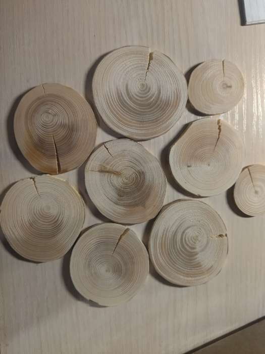 Фотография покупателя товара Спил дерева "Сосновый", круглый, d=4-7 см, h=3,5 мм