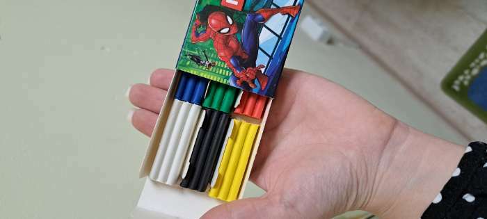 Фотография покупателя товара Пластилин 6 цветов 60 г "Человек паук"