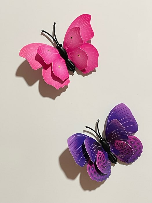 Фотография покупателя товара Набор для украшения «Бабочки», 12 шт., цвет розовый - Фото 8