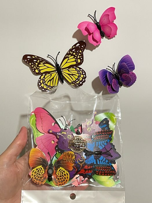 Фотография покупателя товара Набор для украшения «Бабочки», 12 шт, цвета МИКС - Фото 9
