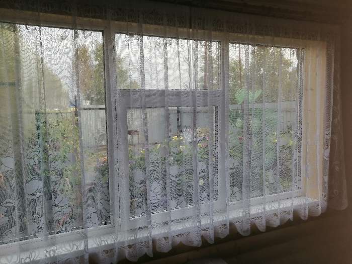 Фотография покупателя товара Тюль на кухню на шторной ленте 245х165 см, цвет белый, 100% полиэстер - Фото 2