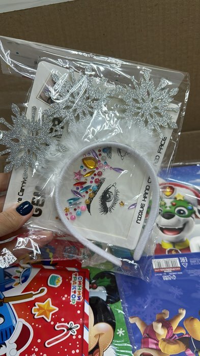 Фотография покупателя товара Новогодний карнавальный набор «Снежная принцесса», 2 предмета: ободок, стразы виды МИКС, на новый год