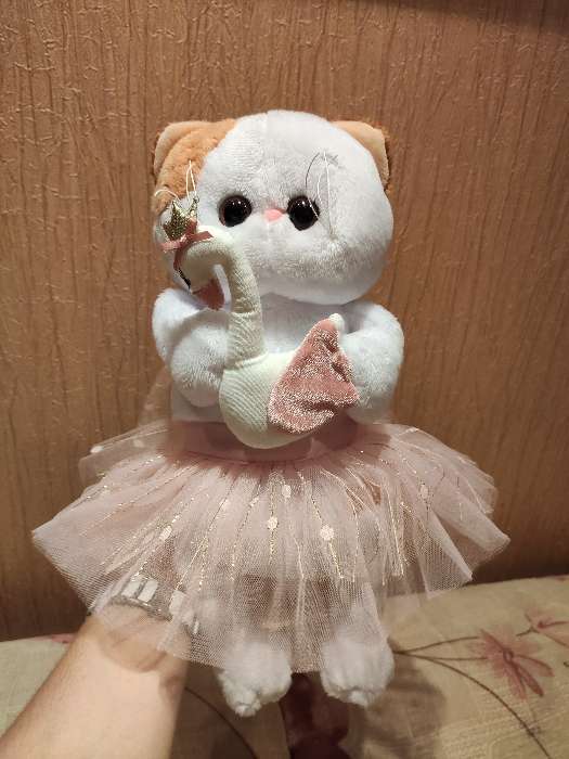 Фотография покупателя товара Мягкая игрушка «Кошечка Ли-Ли балерина», с лебедем, 24 см - Фото 2