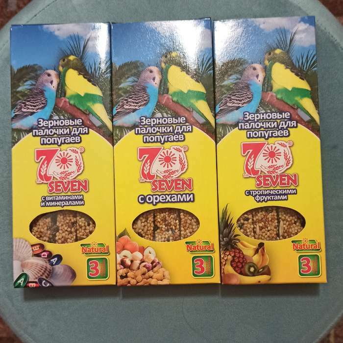 Фотография покупателя товара Палочки Seven Seeds для попугаев, тропические фрукты, 3 шт, 90 г