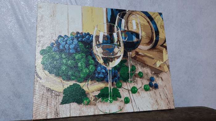 Фотография покупателя товара Картина по номерам «Вино в бокалах» - Фото 1