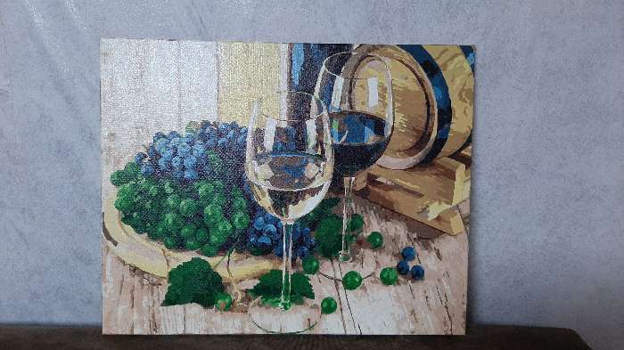 Фотография покупателя товара Картина по номерам «Вино в бокалах» - Фото 2