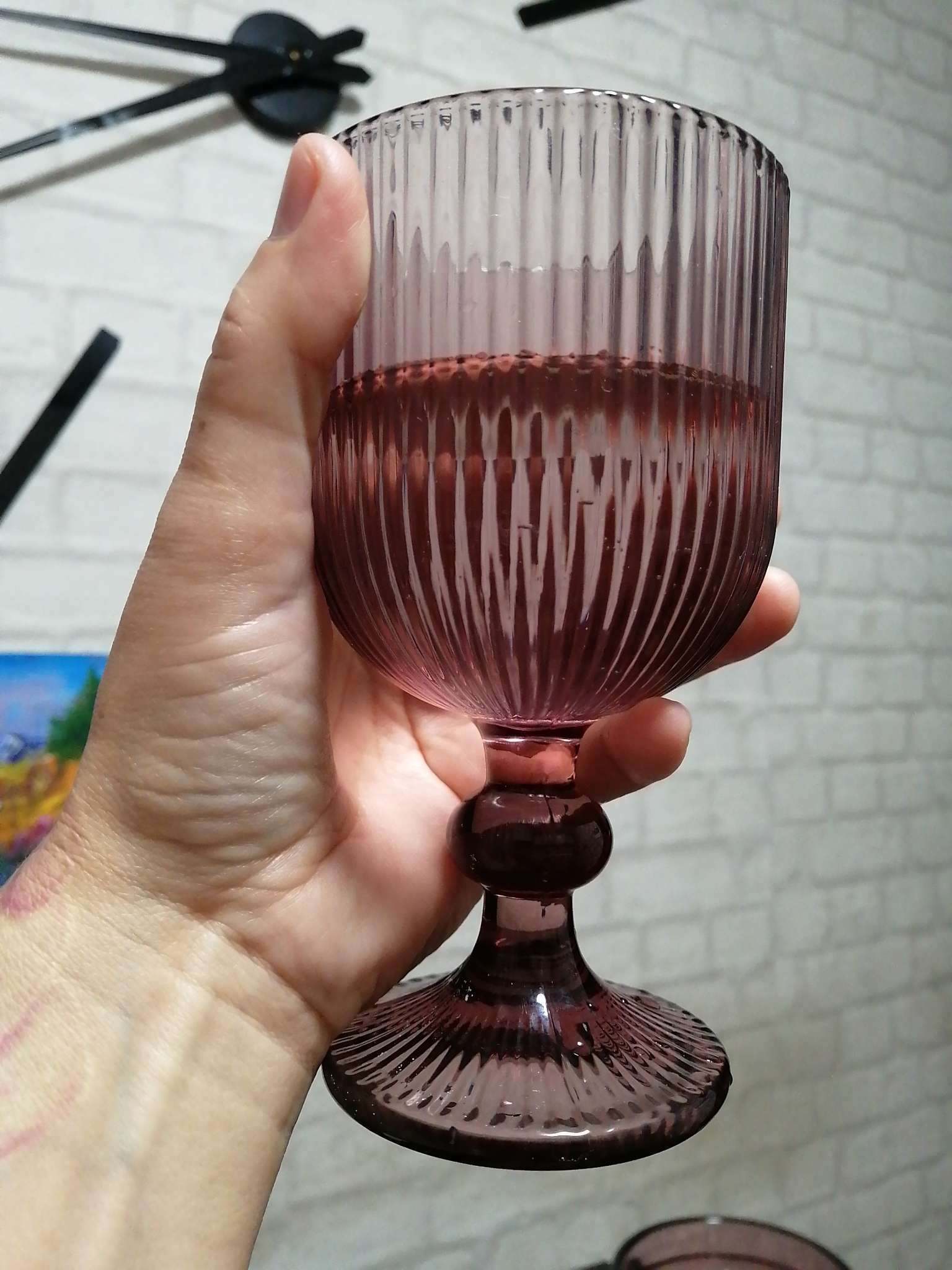 Фотография покупателя товара Бокал из стекла для вина Magistro «Грани», 250 мл, 8×14,5 см, цвет сиреневый