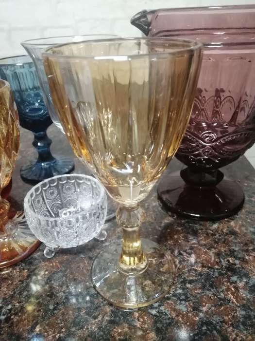 Фотография покупателя товара Бокал из стекла для вина «Бал», 240 мл, 8,5×18,5 см, цвет серый - Фото 2