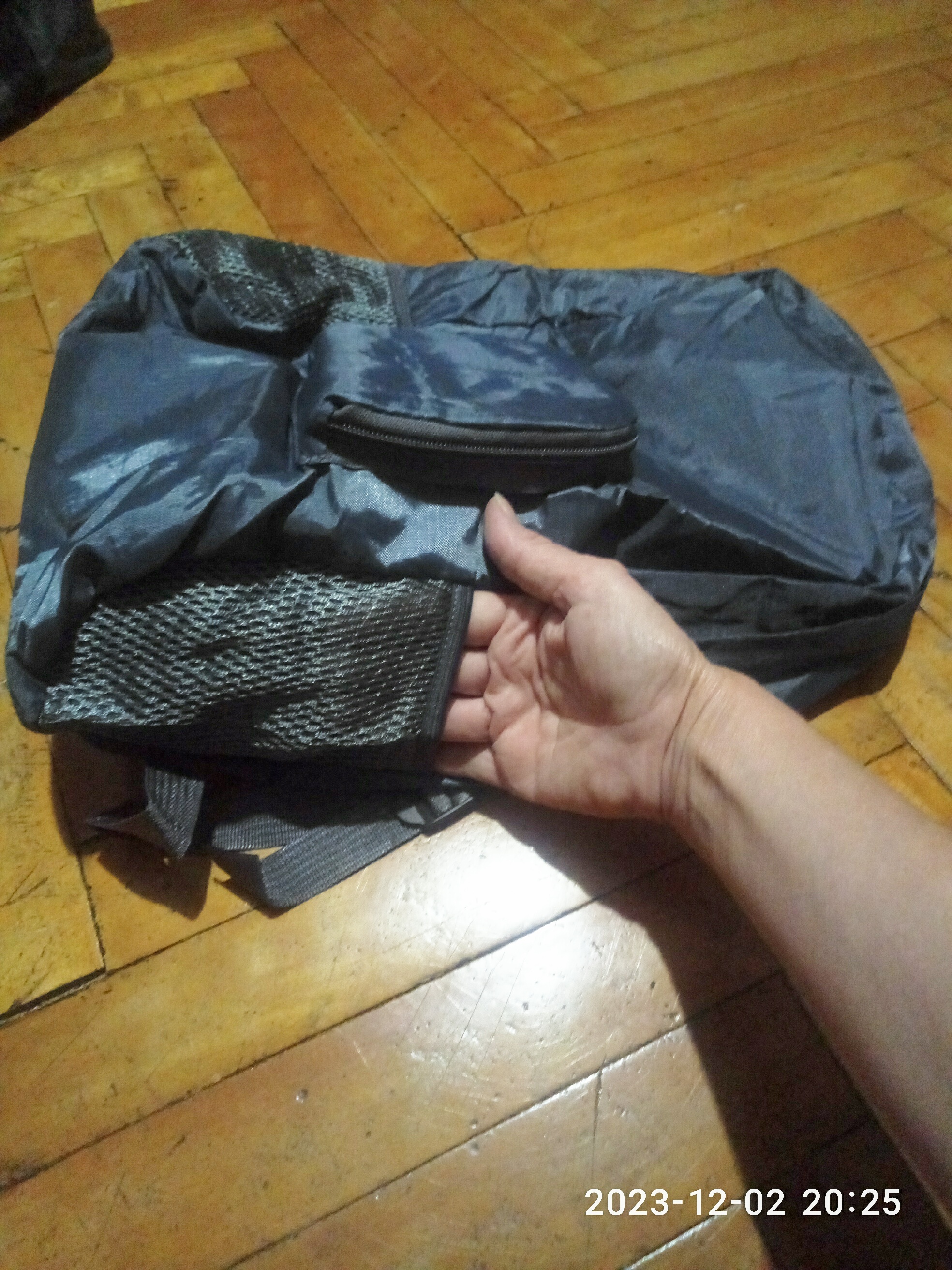 Фотография покупателя товара Рюкзак складной, отдел на молнии, наружный карман, 2 боковые сетки, цвет оранжевый - Фото 5