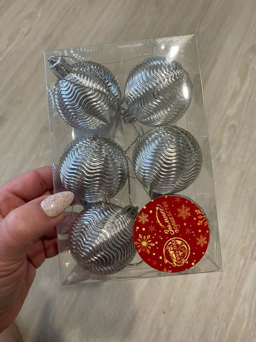Фотография покупателя товара Ёлочные игрушки «Волна», шары новогодние, d=5 см, набор 6 шт., синий - Фото 2