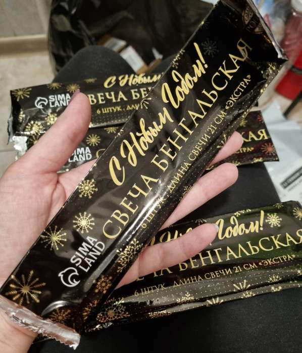 Фотография покупателя товара Бенгальские огни золотые 6 шт., 17 см, горение 30 сек. - Фото 30