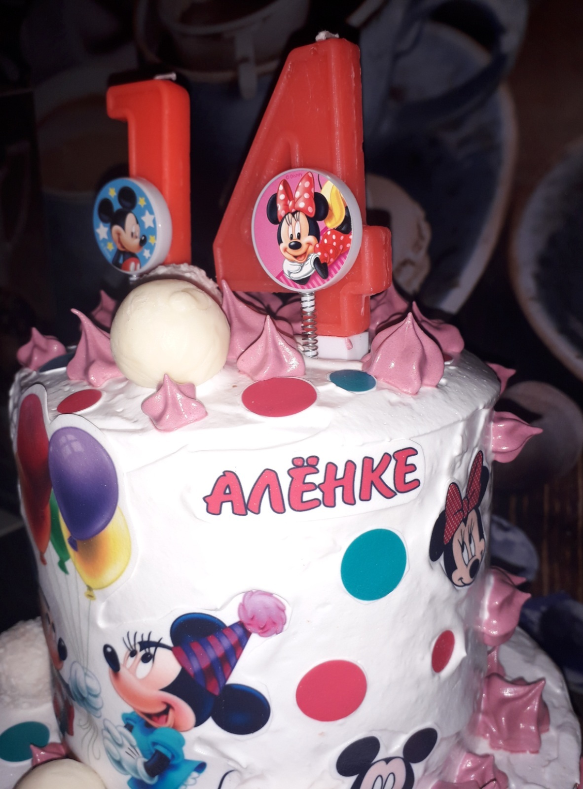 Фотография покупателя товара Свеча в торт цифра Дисней "1", Микки Маус - Фото 3